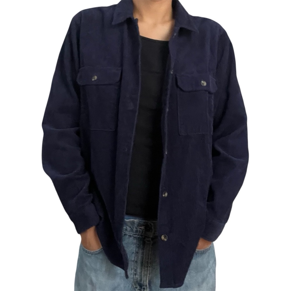 Gap Navy Corduroy Button-Up Shirt